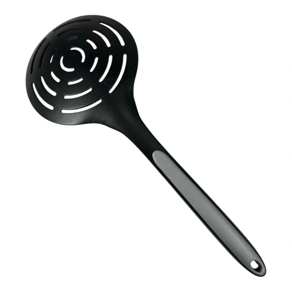 Calphalon Black Gray Skimmer Strainer Slotted Spoon Round Heat Resistant 14